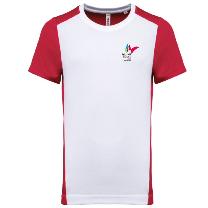 T-shirt de sport écoresponsable bicolore